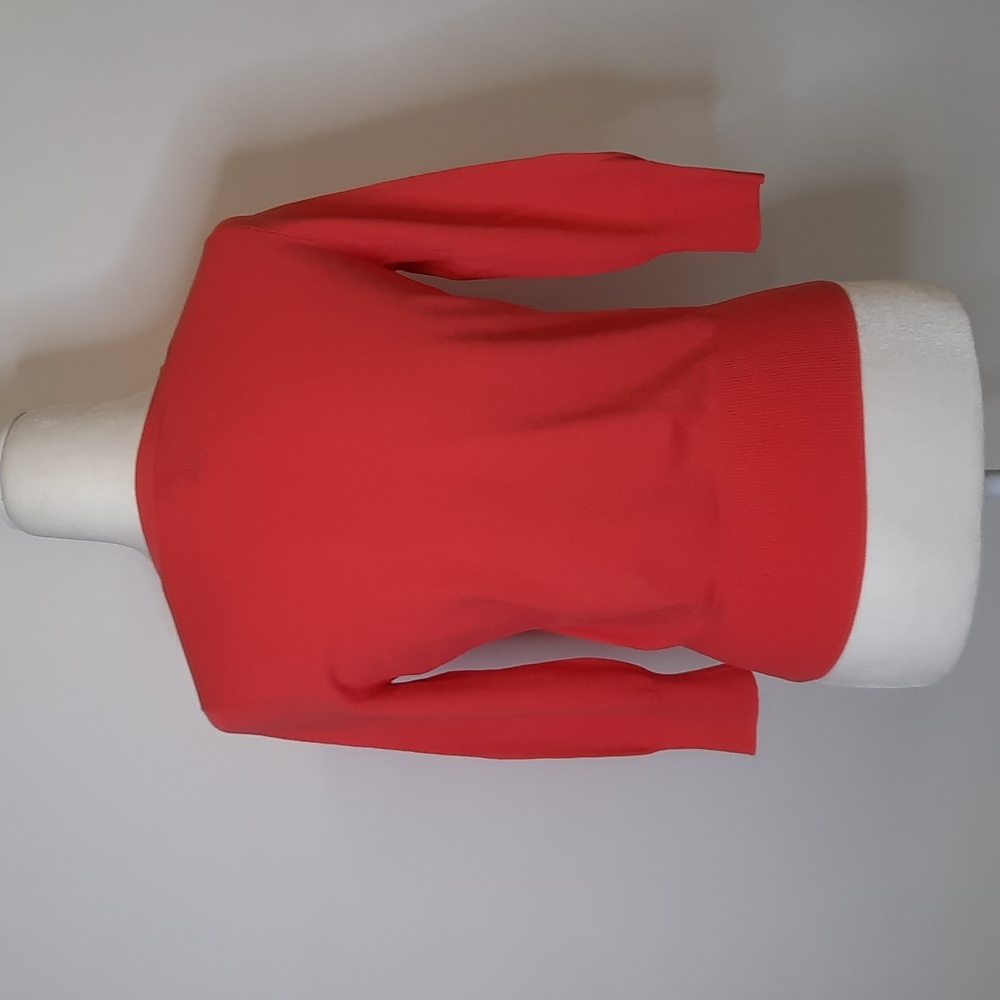 Ann Taylor Coral V-Neck Button Front 3/4 Sleeve Cardigan, Size XS - Picture 5 of 6